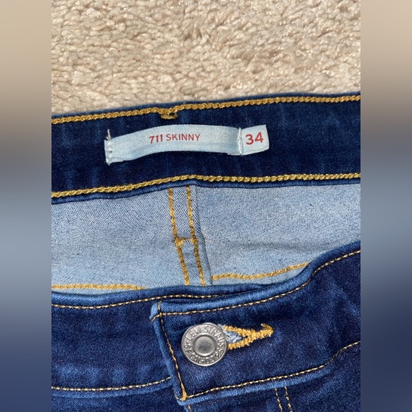 Blue fitted stretchy skinny jeans - Picture 2 of 3